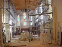 L'église en travaux