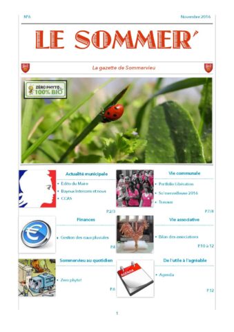Le Sommer N°6 – Novembre 2016